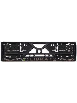 Number Plate Frame raised 3D embossed Zodiac sign LIBRA